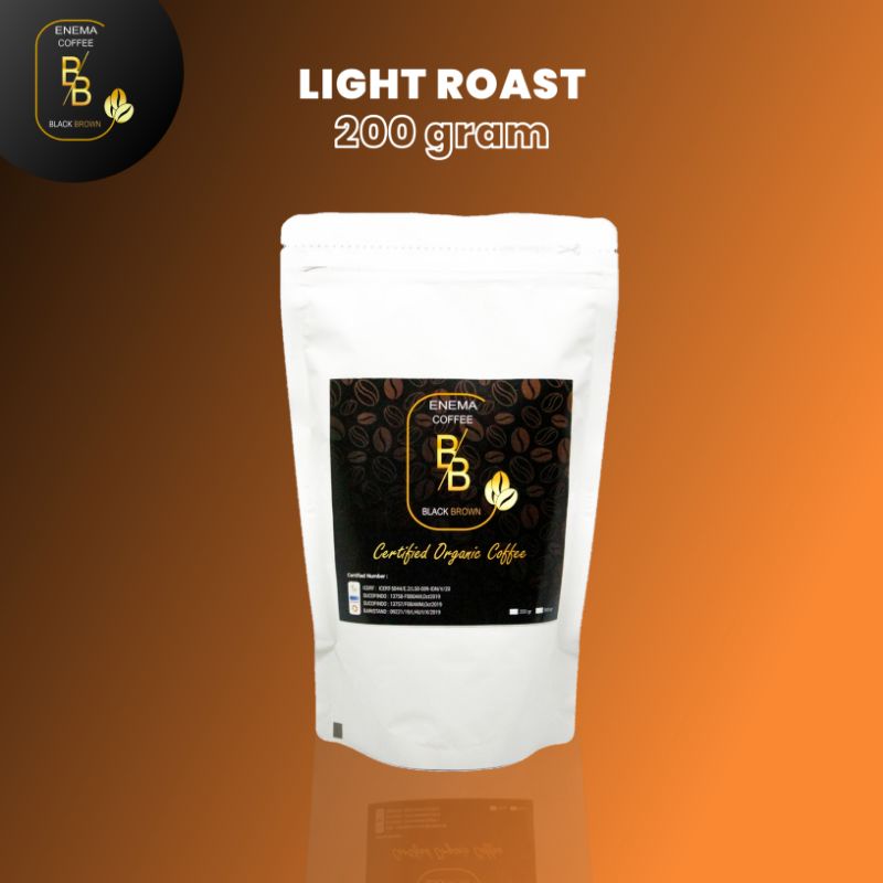 

Kopi Enema Organik Bersertifikat Light Roast 200 gram Black Brown Enema Coffee