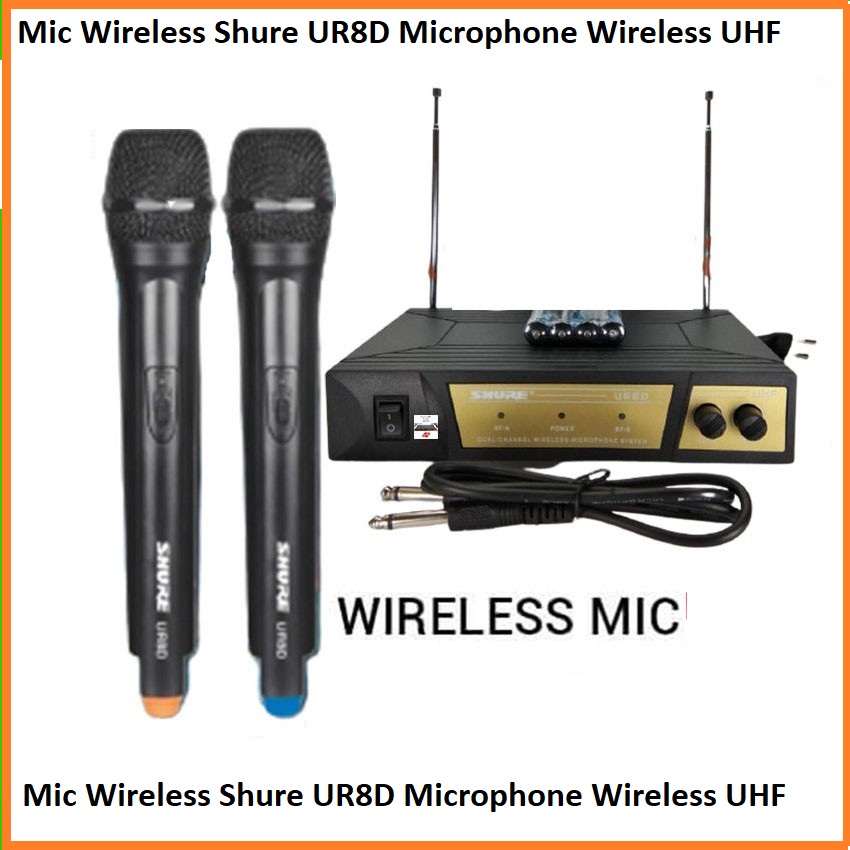 Mic Wireless Shure UR8D Microphone Wireless UHF Mikrofon Wireless berkualitas