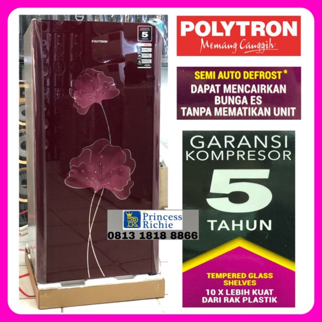 Promo kulkas Polytron 1 Pintu Belleza PRA 17 AN