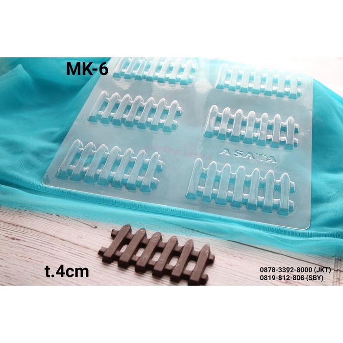 

KUE-PENGHIAS-ALAT- MK-006 CETAKAN MIKA COKLAT FONDANT PAGAR TANAMAN RUMAH BARN -ALAT-PENGHIAS-KUE.