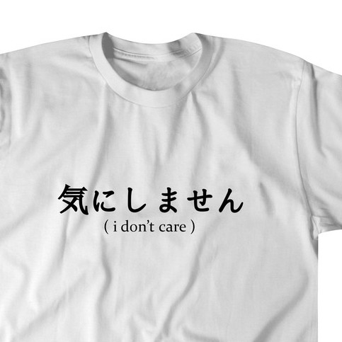 Kaos Pria atasan custom satuan tulisan Jepang Simple Keren