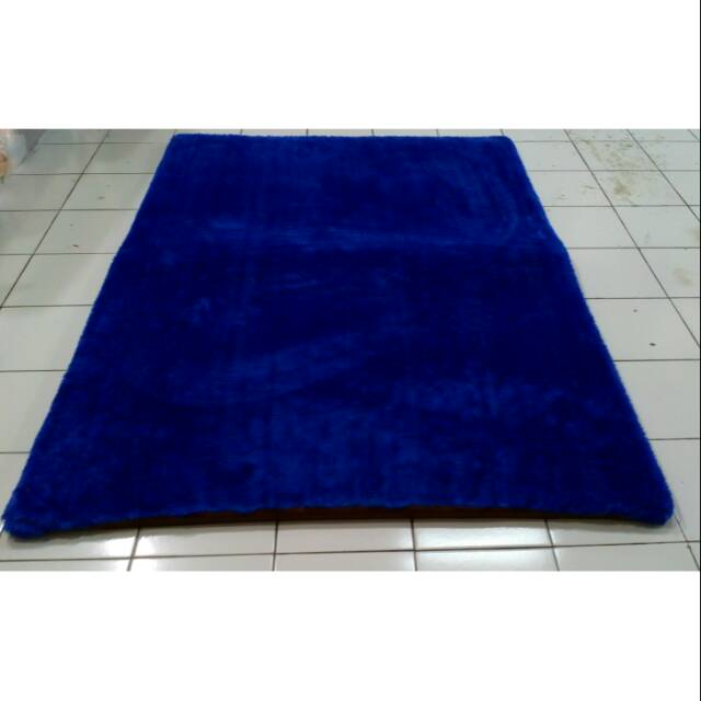 Karpet Bulu Kasur Busa Kasur Rasfur Merah Biru Dongker Polos Kasur Bulu Rasfur