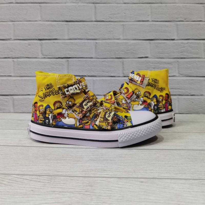 CONVERSE ALL STAR THE SIMPSON HIGH KUNING Sepatu Anak Laki Laki Murah Dan Berkualitas Casual Trendy