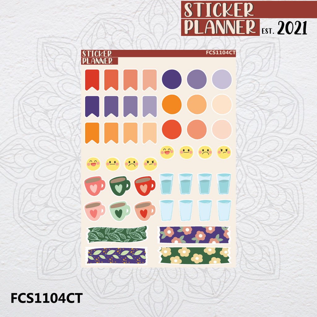 

Floral Style Icons Weekly Sticker Planner | Sticker Sheet, Bujo, Hobonichi, Scrapbook, & Journal