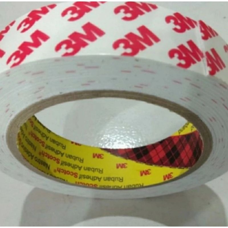 

Dabel tip 3M putih / double foam tape busa putih ukuran 1in x 4 mtr