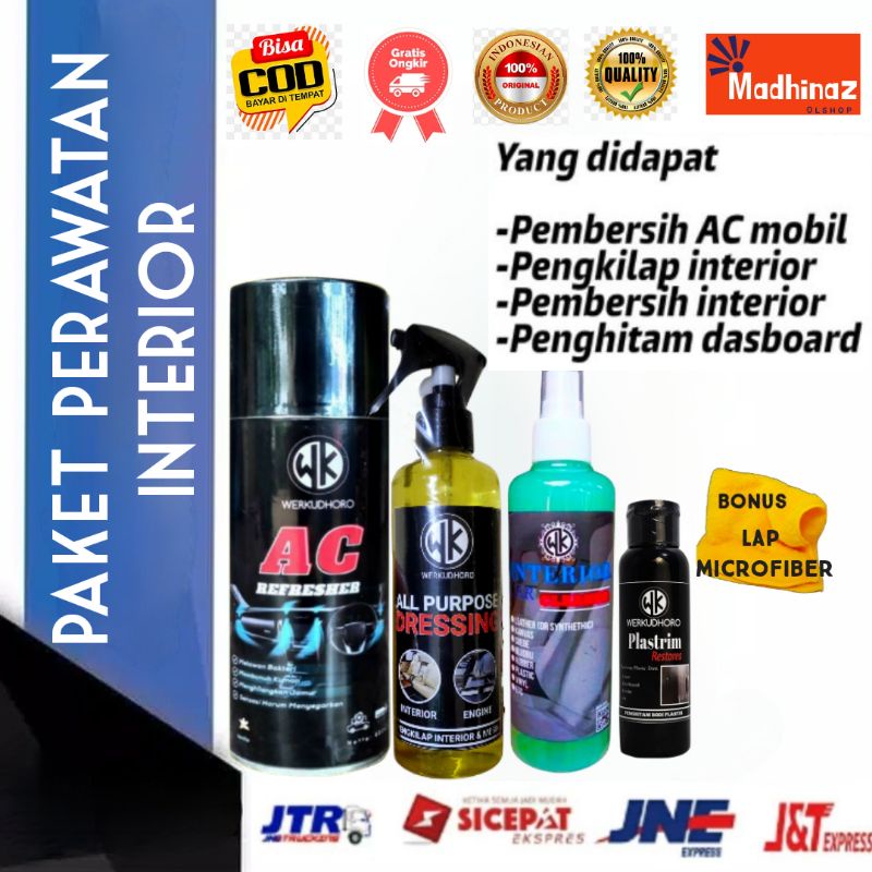 Mantap Paket perawatan interior / Ac refresher mobil / pembersih interior mobil / pengkilap interior / penghitam dasboard mobil