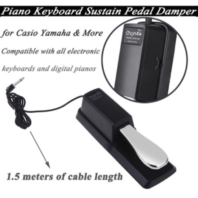 Sustain Pedal Damper Piano Keyboard Sustain Pedal Damper Piano Keyboard Tuts Piano Yamaha Roland Korg Casio Technic dsb WTB-005 Black GS8