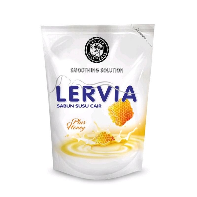 Lervia Sabun Mandi Susu Cair 400ml Plus Honey.