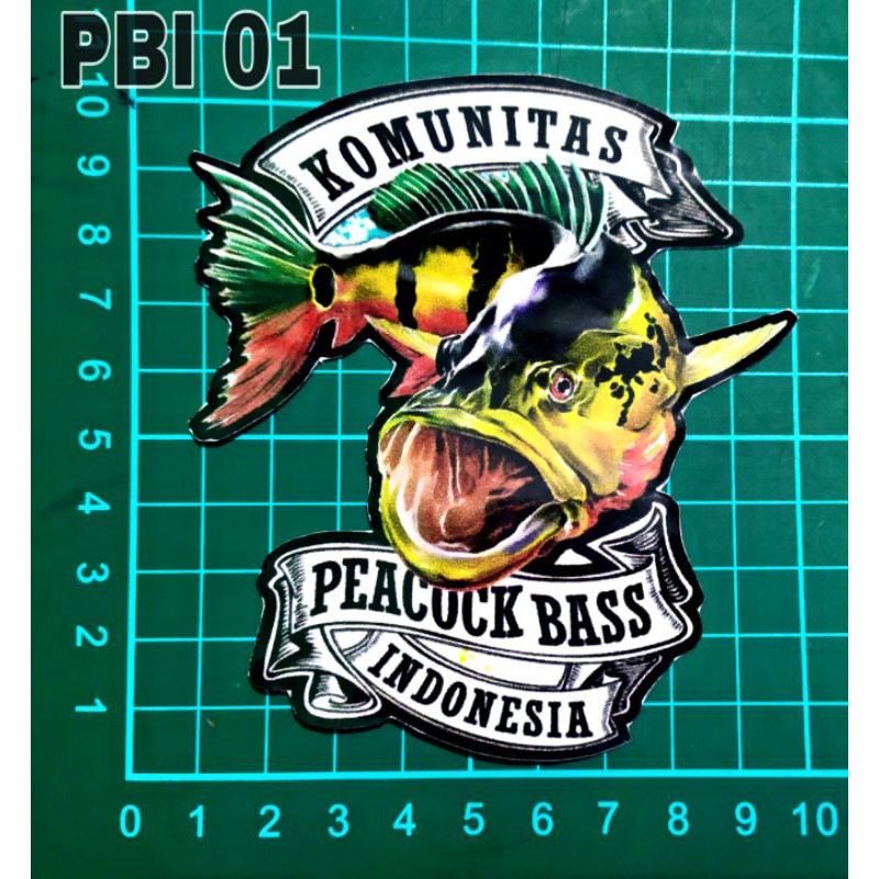 STIKER AQUARIUM UKURAN KECIL IKAN PREDATOR ANTI AIR 10-12cm