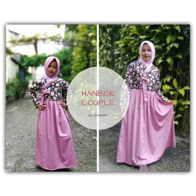 Gamis Hanbok Ohbaby Warna Pink Bisa Couple Ibu dan Anak