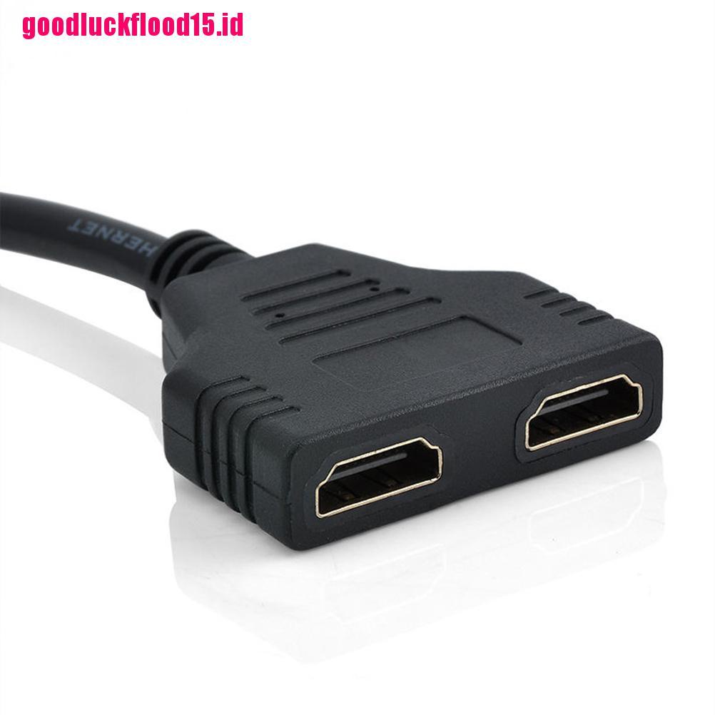 {LUCKID}1080P HDMI Port Male to 2Female 1 In 2 Out Splitter Cable Adapter Converter Home