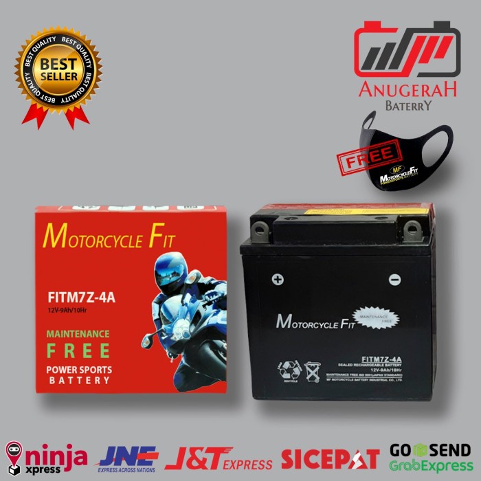 Jual AKI ACCU MOTOR MF GM7Z-4A BAJAJ PULSAR 180 12 VOLT 9 AH | Shopee