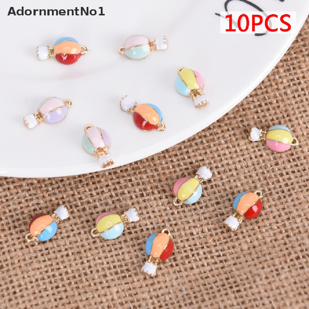 (AdornmentNo1) 10pcs Liontin Bentuk Balon Udara Bahan Alloy Untuk Perhiasan DIY