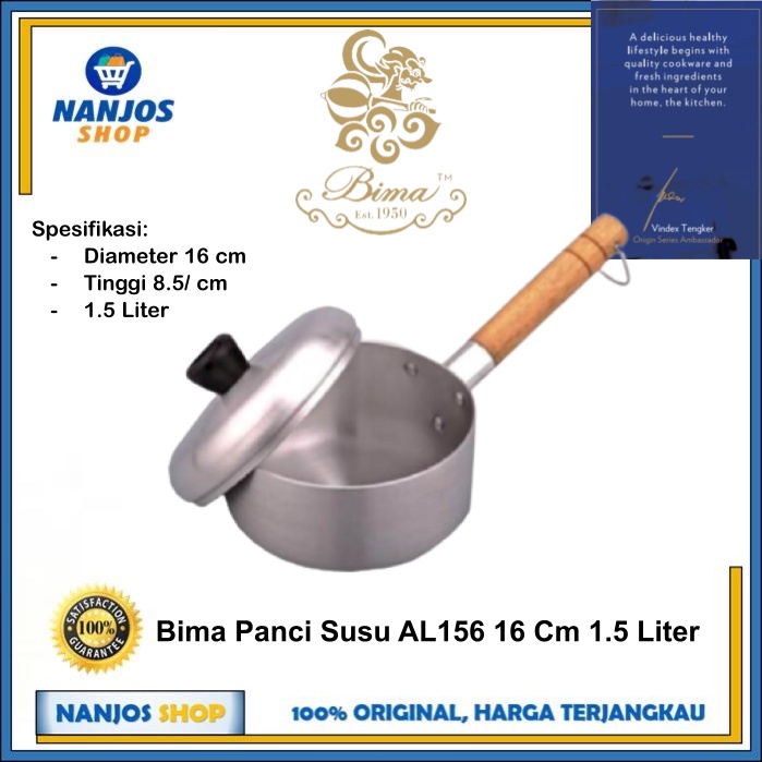 Bima Panci Susu Panci Rebus + Tutup Milk Pan 16 Cm Sus 304 AL156 AL156