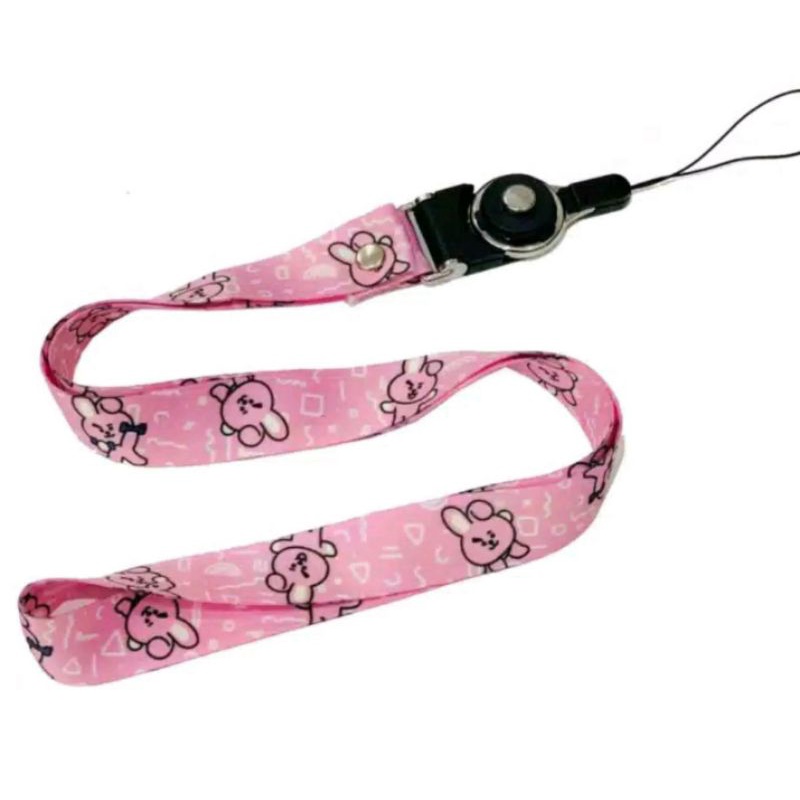 STRAP HP BT21 TOMBOL KLIK  TALI GANTUNGAN HP