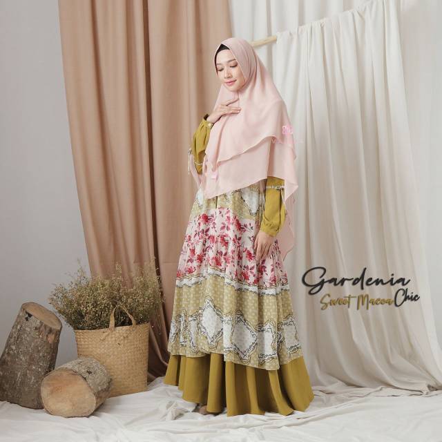 DRESS ANAK GARDENIA SWEET MACCA BY VALDYA (SIZE KIDS)