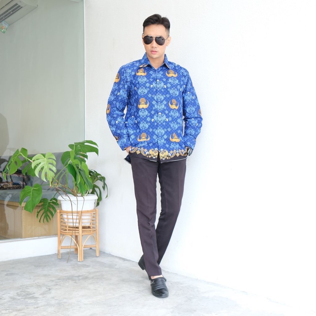 BATIK PRIA KORPRI PREMIUM LENGAN PANJANG REGULER KANTOR BATIK KERTOJOYO PREMIUM SELLER SHOP