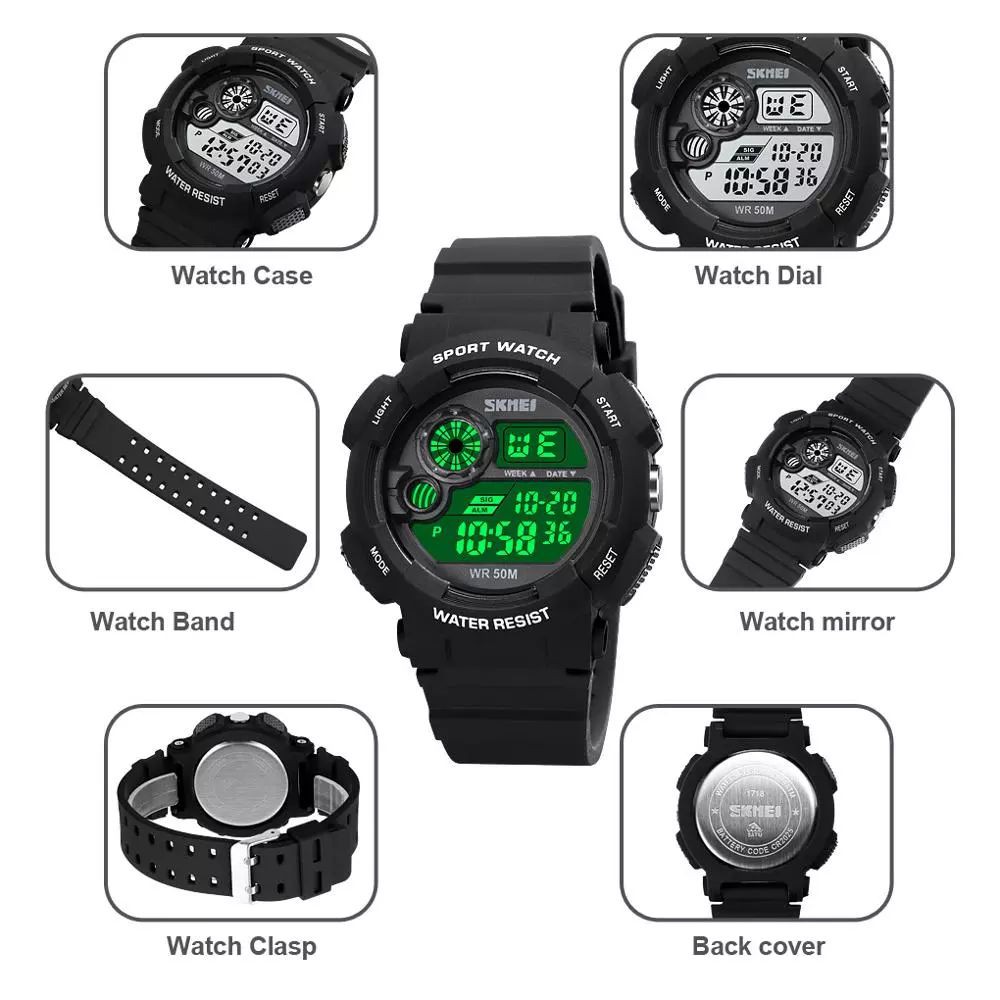 SKMEI 1718 Jam Tangan Pria Digital Chronograph Anti Air WATCHKITE WKOS