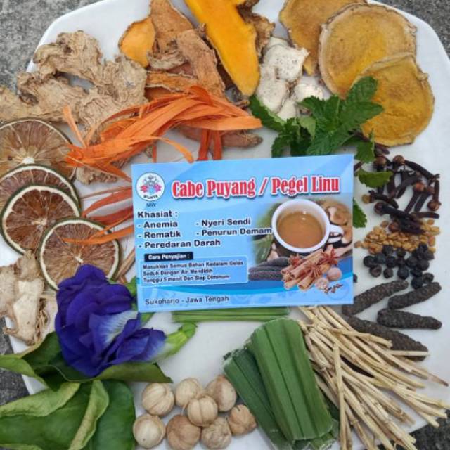 

Wedang Pegel Linu Khas Solo Wijaya MW isi 10 pcs include Gula Batu