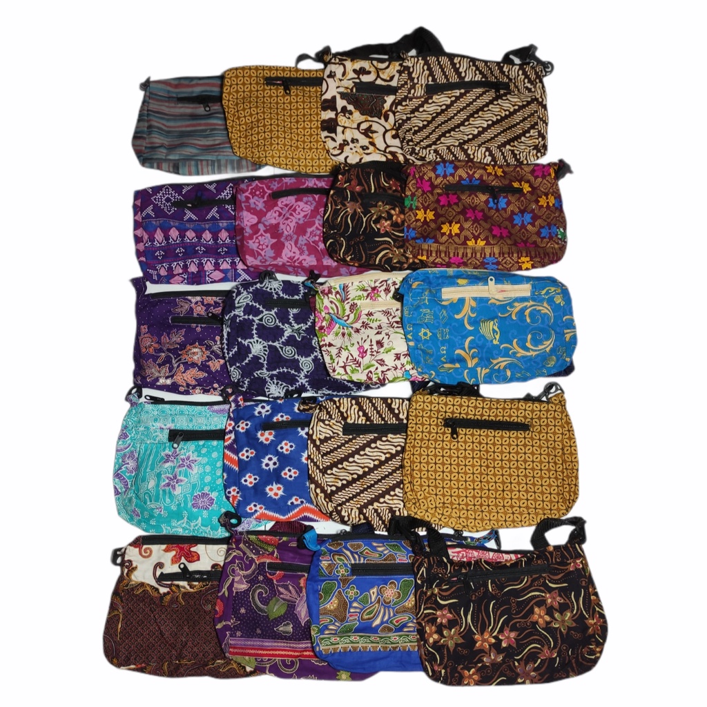 TAS SELEMPANG KANVAS SLING BAG DEWASA AWET MOTIF KEKINIAN