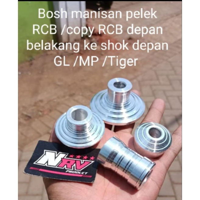 BOSHING  VELG RCB/V rosi depan belakang as 12 pnp shock depan gl mp Tiger suprax