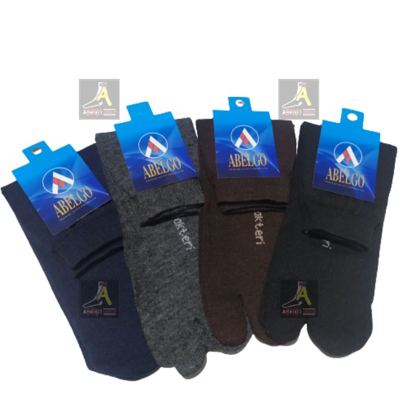 kaos kaki jempol pria polos pendek/kaos kaki formal/kaos kaki jempol polos pria ukuran diatas mata kaki 3/4