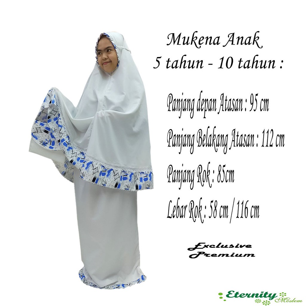 Mukena Anak Anak 5Tahun - 10Tahun Mukena ETERNITY Premium Terbaru