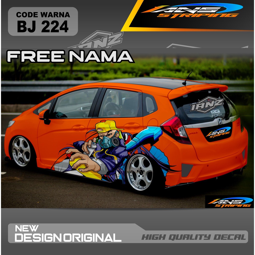 STIKER VARIASI MOBIL JAZZ JES AGYA AYLA AVANZA XENIA YARIS SWIFT / STIKER MJOBIL DECAL STIKER MOBIL VARIASI MOBIL