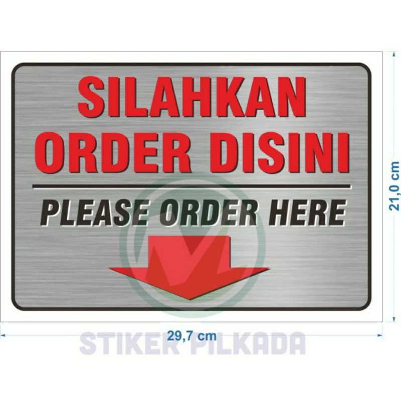 

STIKER PLEASE ORDER HERE A4 21x29,7CM