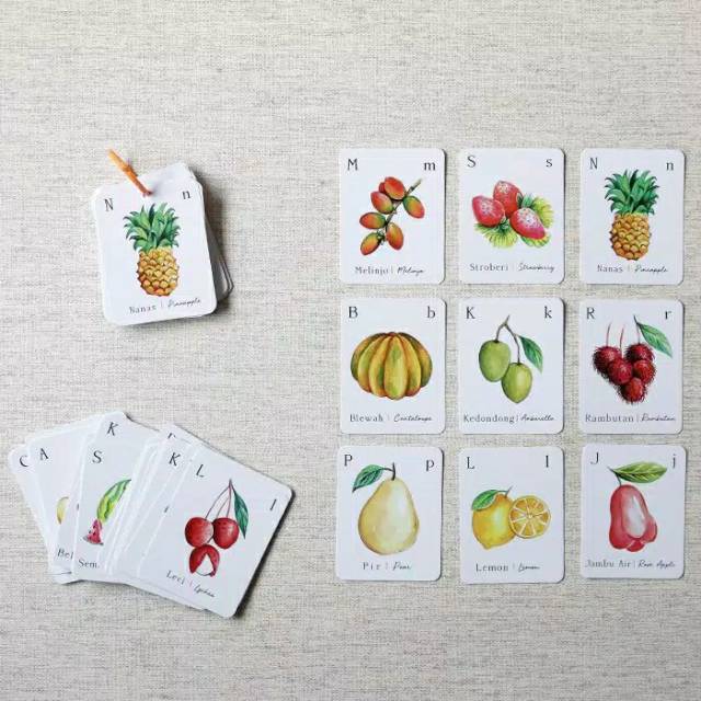 

Flash Card Buah Vintage
