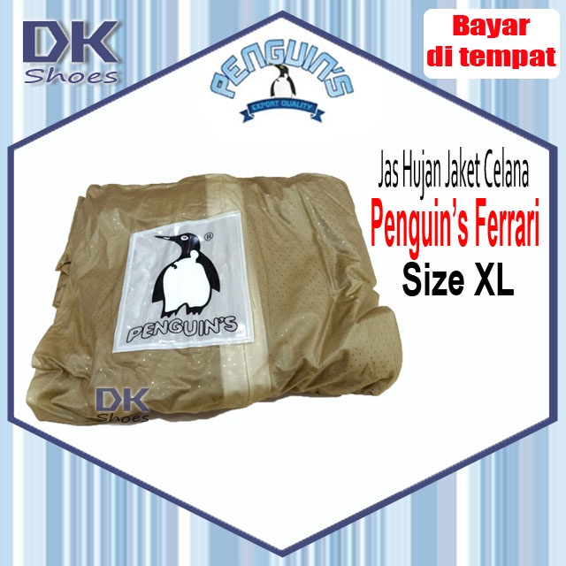 Penguin's Ferrari L dan XL / Jas Hujan Jaket Celana / Jas Hujan Karet PVC