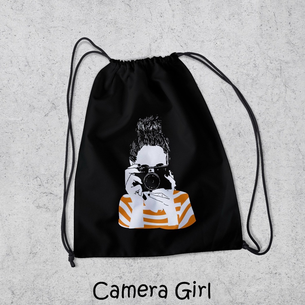 Tas Serut Anti Air - New String Bag - Tas Serut Waterprof Pria Dan Wanita - Tas Polos / Custom - Tas Olahraga