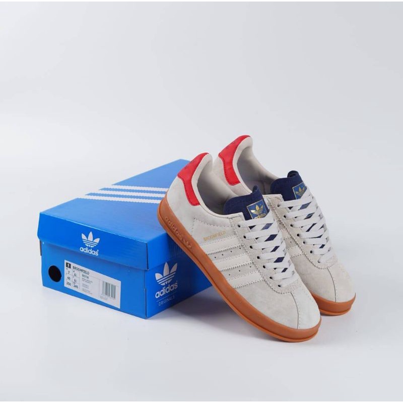 ADIDAS BROOMFIELD BEIGE BLUE RED GUM