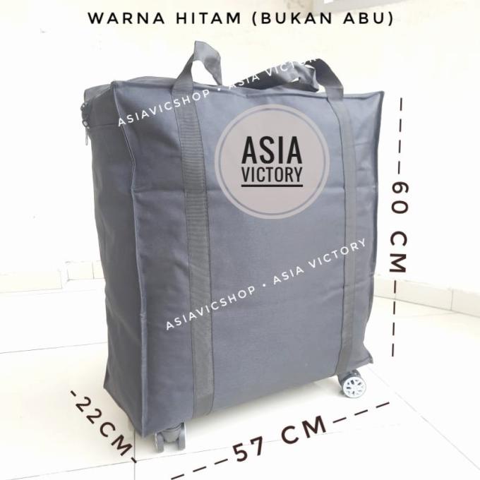 Tas Travel TJ Troli Trolley Barang Shopping Bag Roda 4 Foldable Lipat