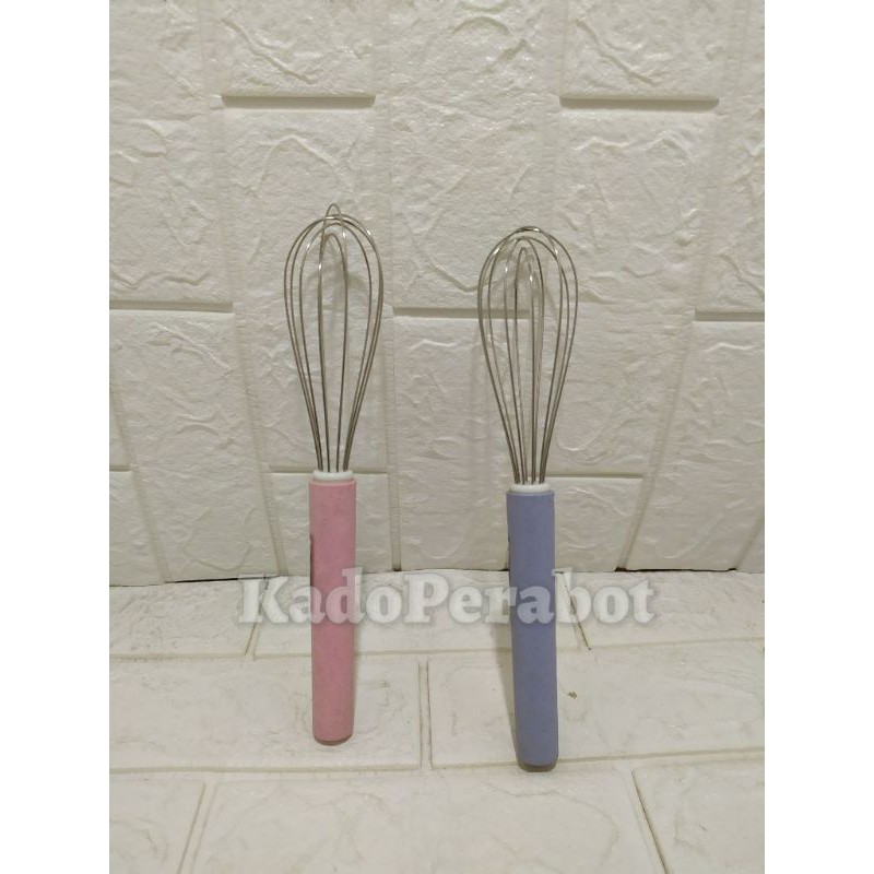 kocokan telur gagang plastik kecil - egg whisk - kocokan adonan kue