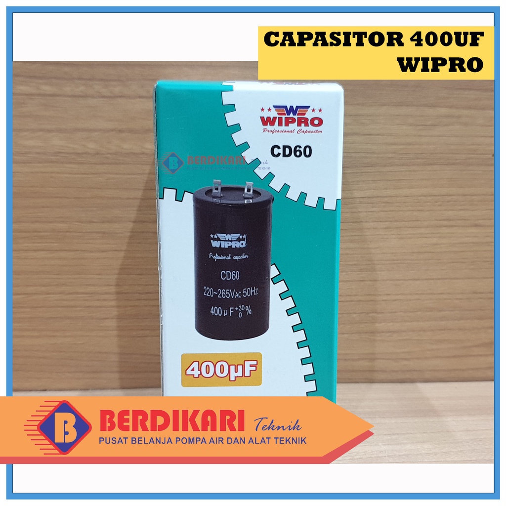 Kapasitor / Capasitor Bulat Electro Motor Listrik Dinamo Wipro 400uf