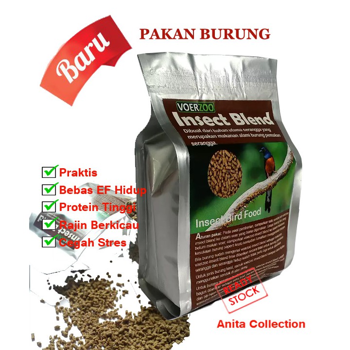 Jual TERMURAH Voerzoo 225gr Insect Blend - Pakan Murai Batu, Kacer, Ciblek Dll | Shopee Indonesia