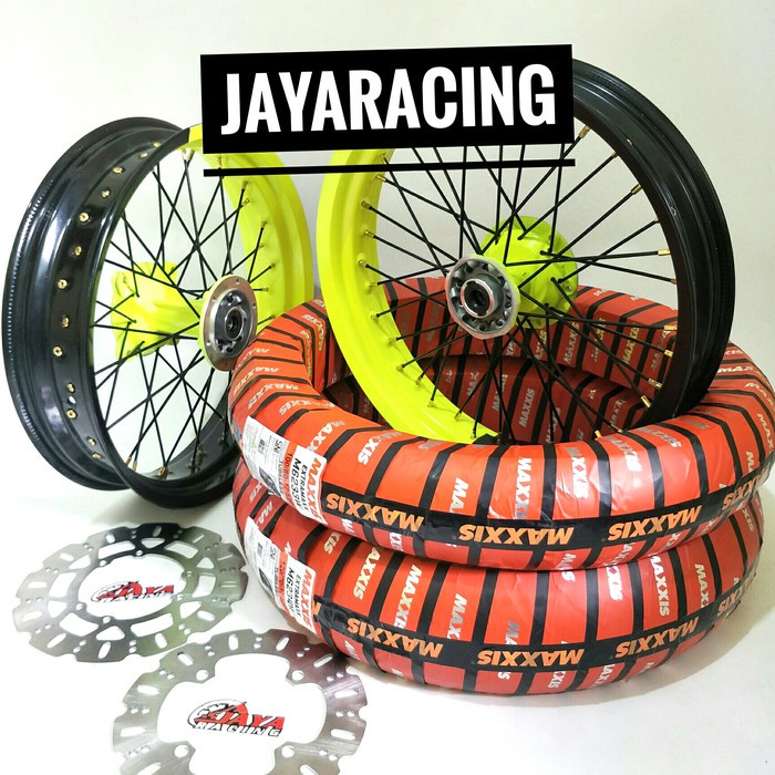 Velg supermoto 17 350 300 CRF 150 Sepaket lngkap plus ban Maxxis