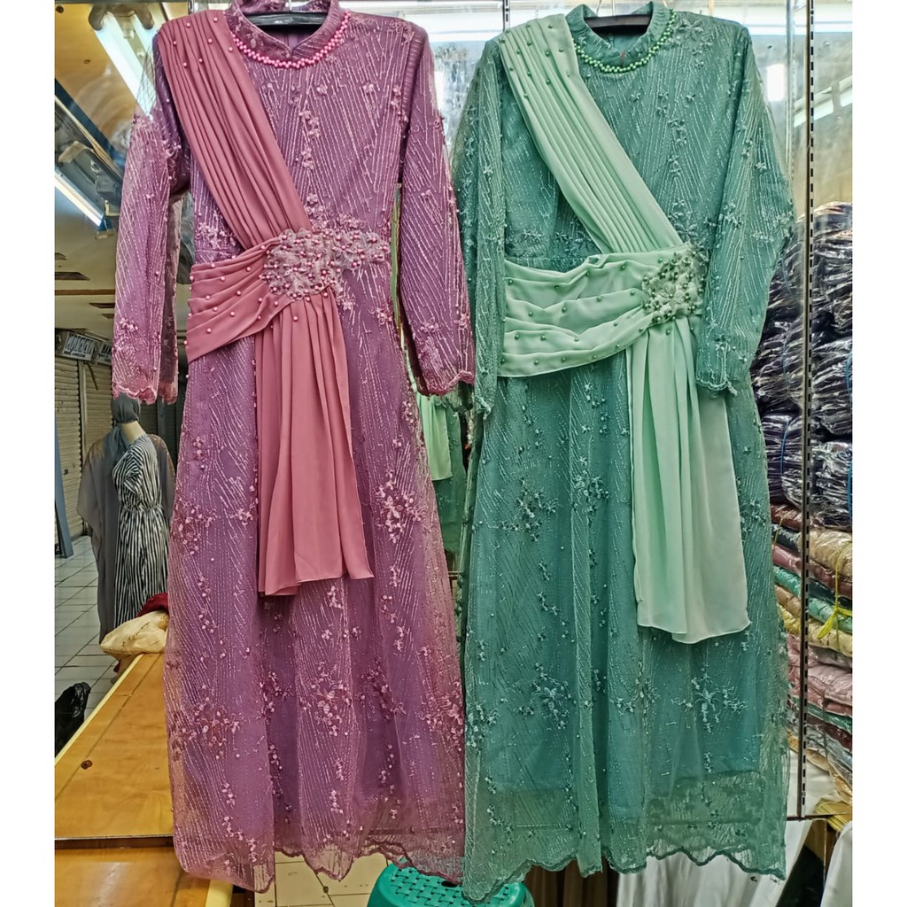 REAL PICT LONG GAMIS TULLE PESTA / GAMIS TULLE PESTA / GAUN PESTA