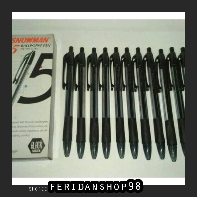

BT554 PULPEN SNOWMAN V5 BEST 0.7 HITAM 12 PCS BY FERIDANSHOP98