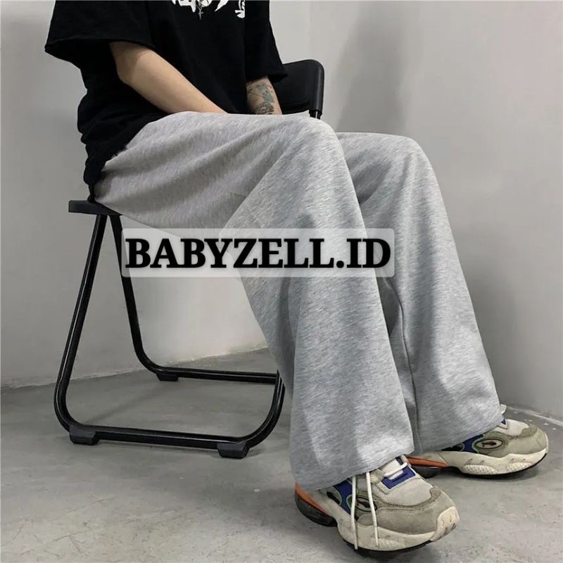 KOREAN DRAWSTING WIDE LEG OVERSIZE KULOT PRIA UTUH BIGSIZE OVERSIZE ALLSIZE S M L XL - 5XL-5