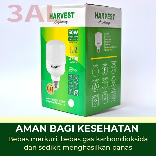 30W HARVEST LIGHTING Lampu Kapsul LED T-Bulb 30 watt Lampu Hemat Energi Original Bersertifikat SNI dan Bergaransi