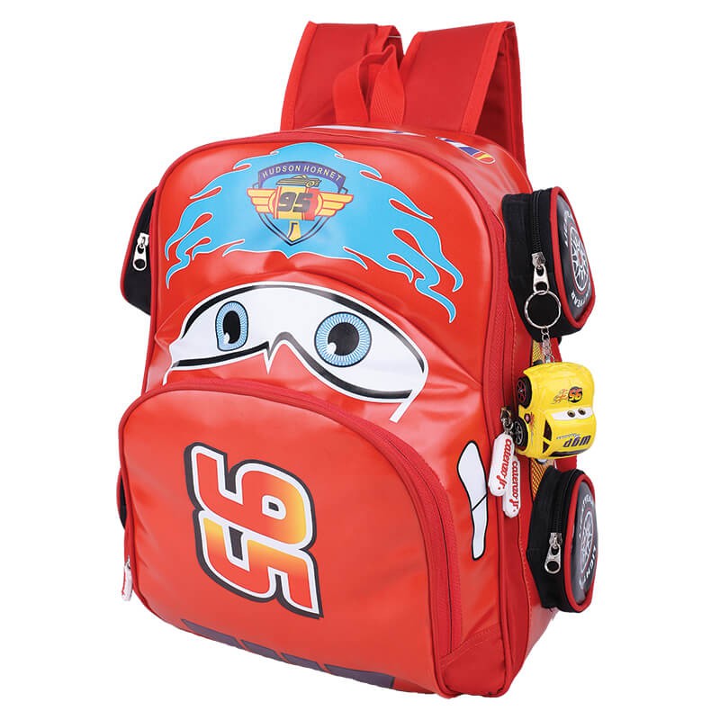 Tas Ransel Punggung Anak Laki-Laki Backpack Sekolah Cowok TK PAUD SD Mobil Merah Karakter Car CJR