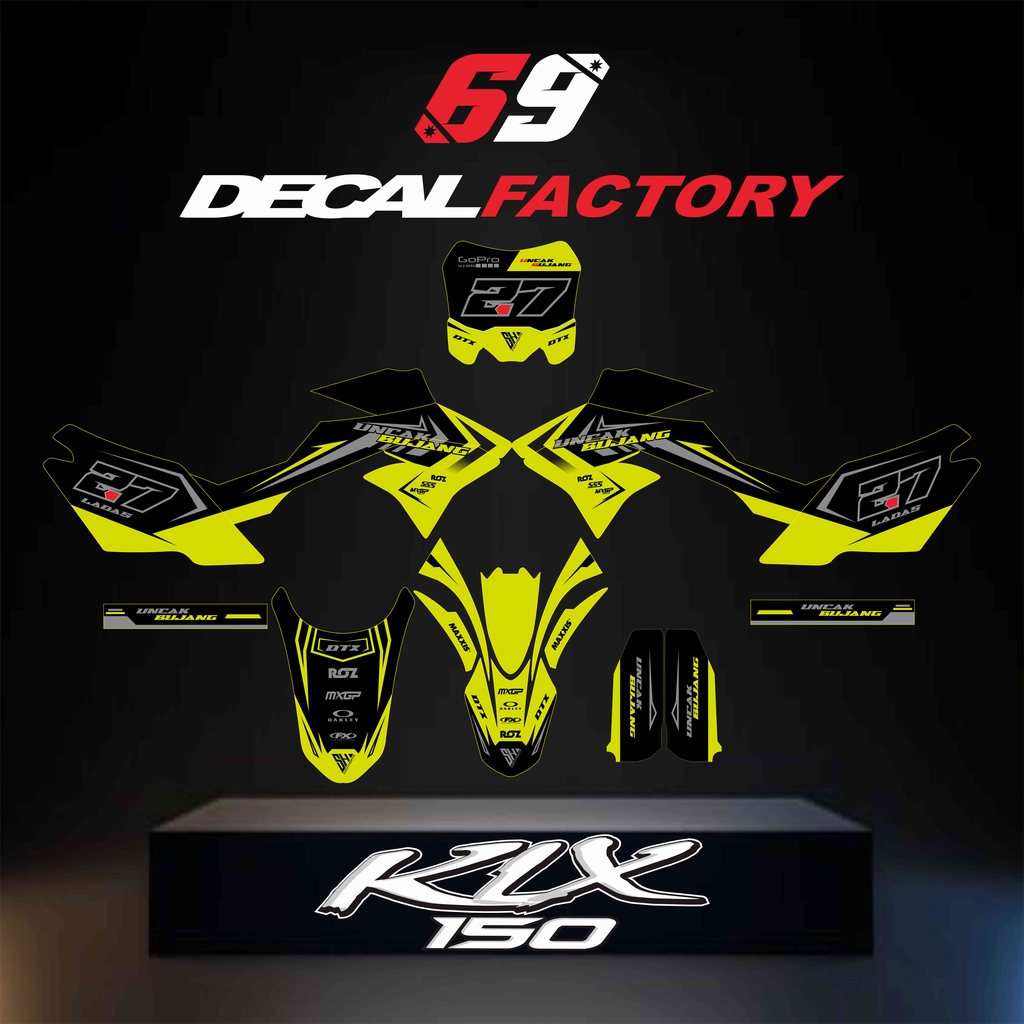 

Decal KLX Dtracker Mix Crf Motif Ijo Stabilo