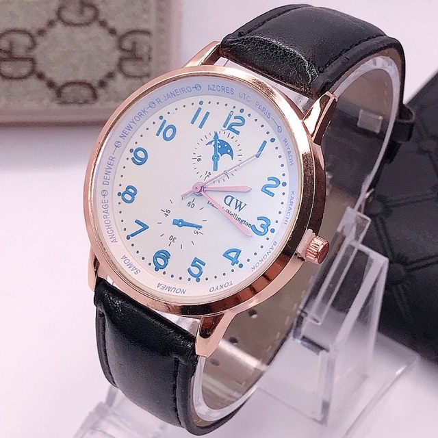 Jam Tangan Fashion Pria/Wanita/Pasangan Analog Men Dan Women Quartz Bahan Kulit C10