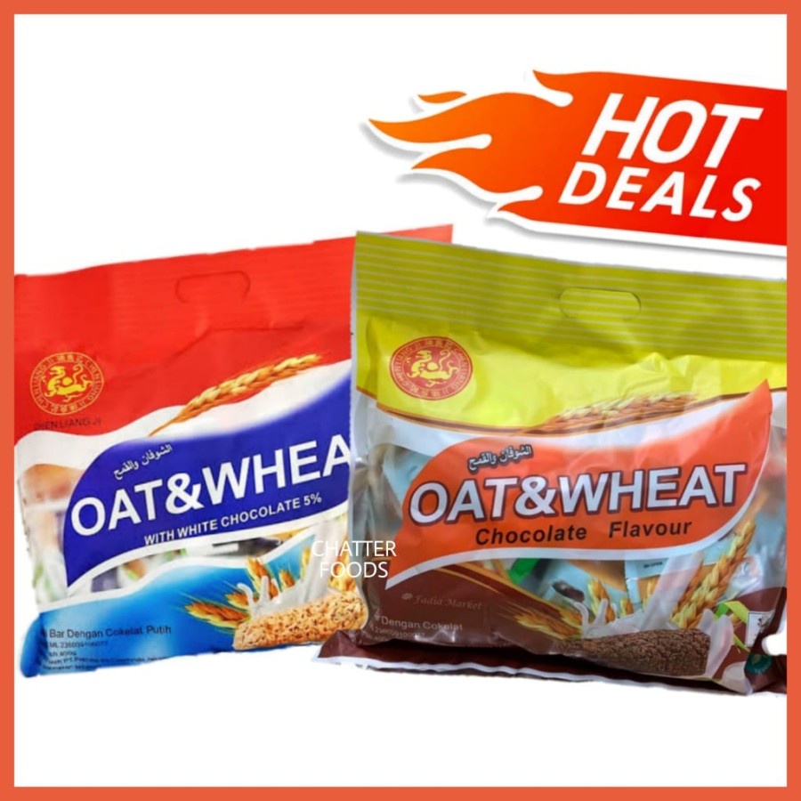 

PROMOCemilan Oat Snack Bar isi 40pcs / Oat&Wheat 400gr / Oat Bar HALAL - Chocolate
