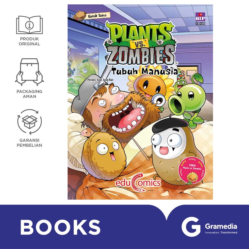 Gramedia Bali - Educomics Plants Vs Zombies : Tubuh Manusia