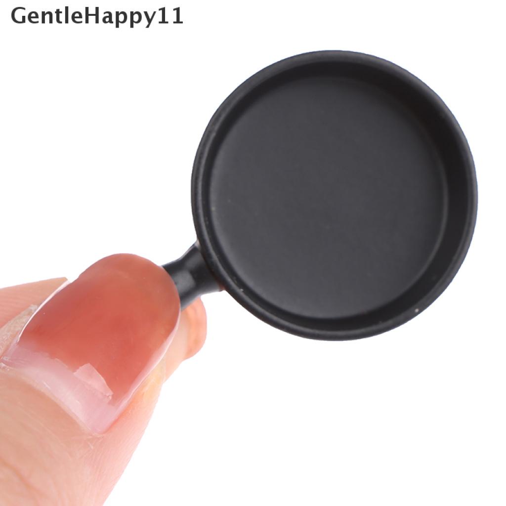 Gentlehappy 1 Set (4pcs) Mainan Miniatur Piring Hitam Skala 1: 12 Untuk Dekorasi Dapur Rumah Boneka