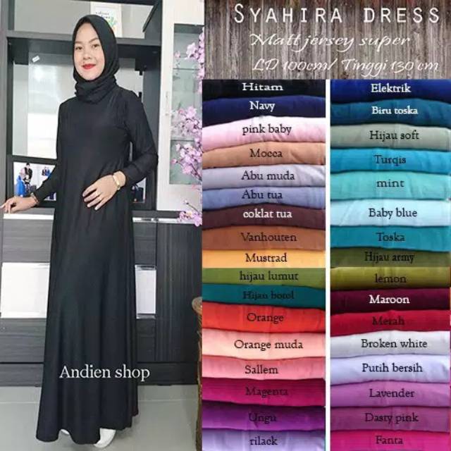 Baju / baju gamis / Gamis jersey polos