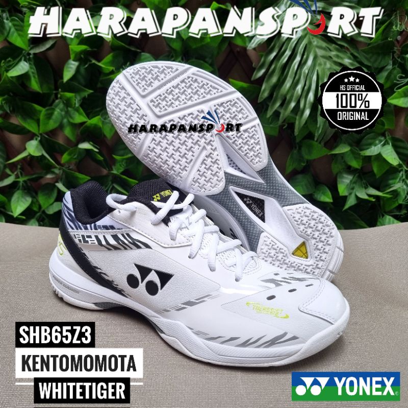 SEPATU BADMINTON YONEX POWER CUSHION SHB65 SHB65Z3 MEN KENTO MOMOTA SHB65Z3KME WHITE TIGER ORIGINAL 